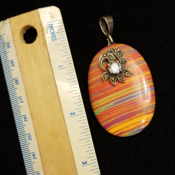 Beautiful Sterling Silver stone slide - Picture 5 of 5